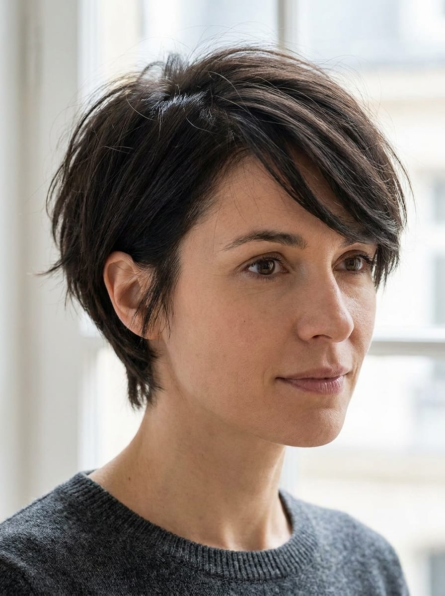 Pixie Cut für glatte Haare - Frisur für glatte Haare